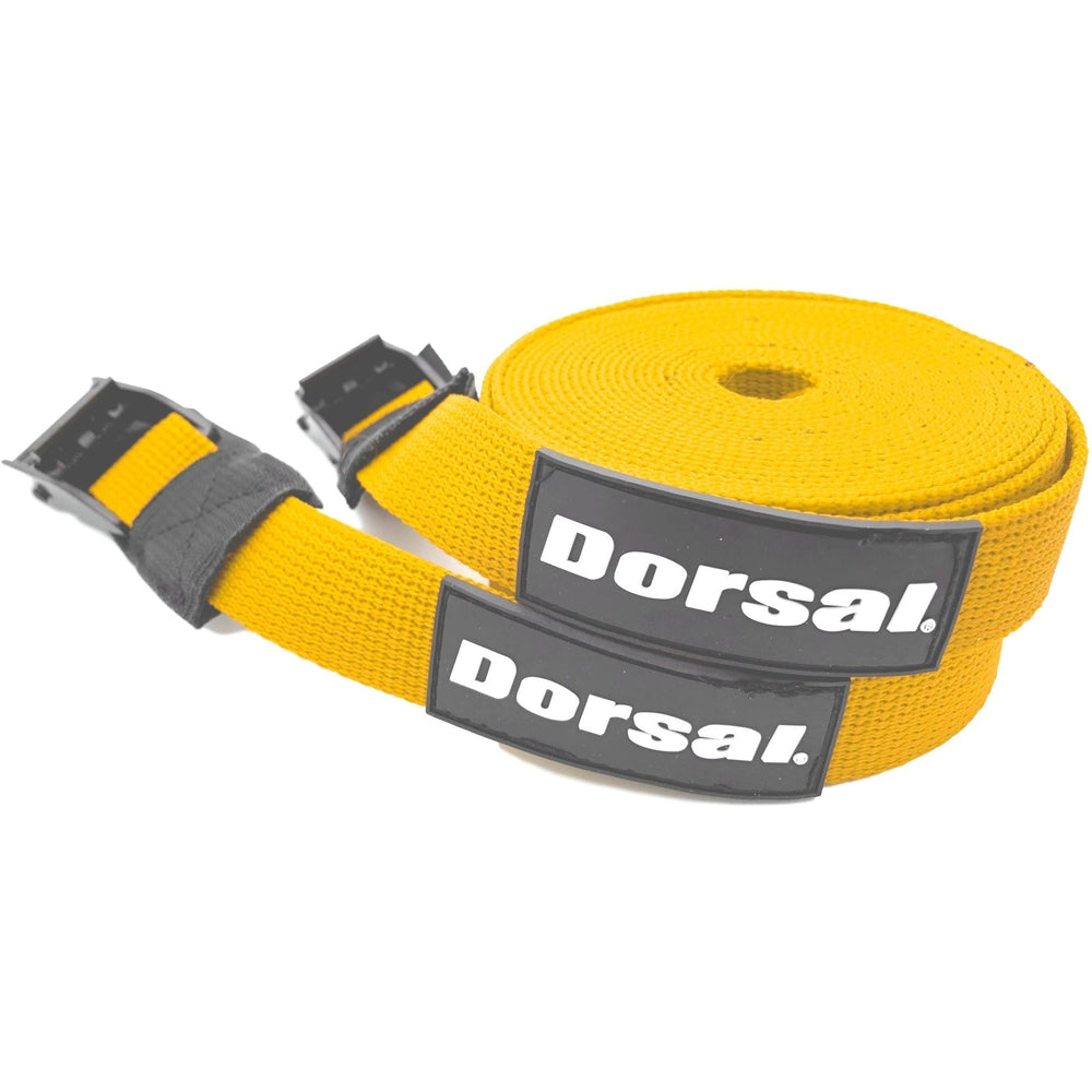 Dorsal Tie Down Straps for Roof Rack Pads Crossbars - Pack of 2 holds Surfboards Kayaks Canoes Paddleboards